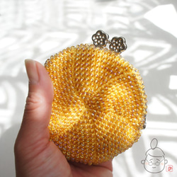 Ba-ba handmade Beads crochet coinpurse No.1225 第4張的照片