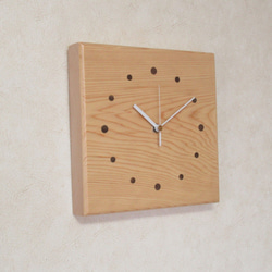 天然木《木曾桧》木製時計3（掛け時計） 8枚目の画像