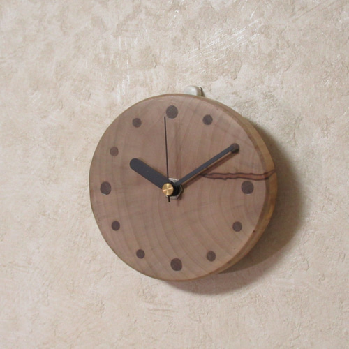 天然木【楓】輪切り 木製時計2（掛け時計） 掛け時計・置き時計 katsu