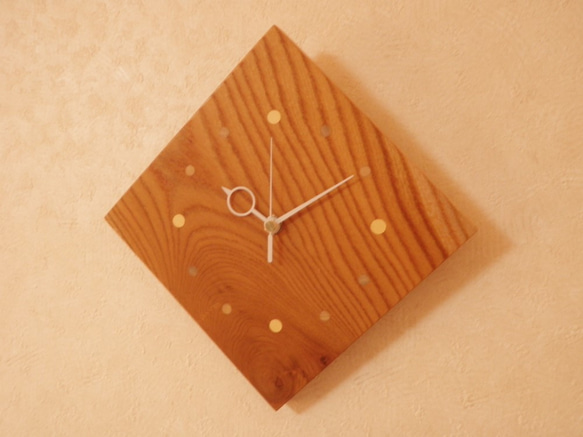 天然木 欅　木製時計A-2（掛け時計） 3枚目の画像