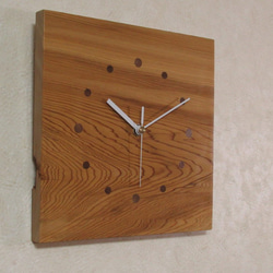天然木　杉　木製時計6（掛け時計:スイープ式） 2枚目の画像