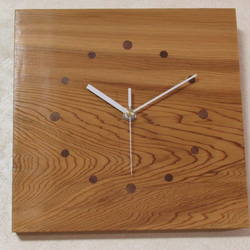 天然木　杉　木製時計6（掛け時計:スイープ式） 4枚目の画像
