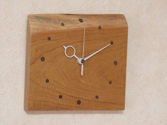 天然木 桑　木製時計2（掛け時計） 3枚目の画像