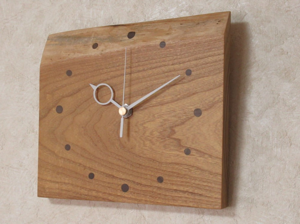 天然木 桑　木製時計2（掛け時計） 4枚目の画像