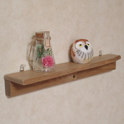 天然木 タモ【無垢板】 木製 ウォールシェルフ 3 ［壁付け棚］ 壁掛け