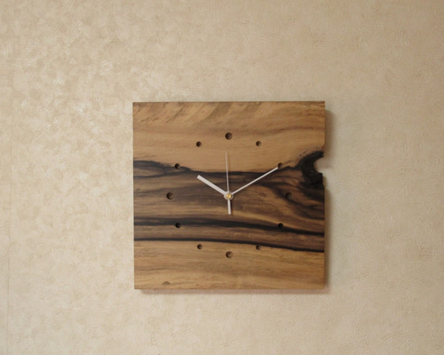 希少銘木 黒柿 木製時計2（掛け時計） 掛け時計・置き時計 katsu