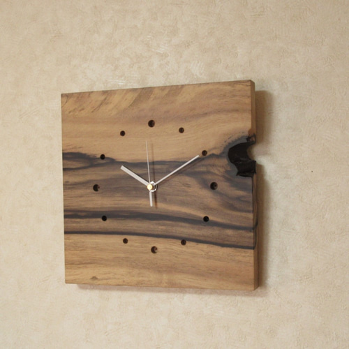 黒柿オリジナル掛け時計 希少銘木 黒柿 木製時計5（掛け時計） 掛け時計・置き時計 katsu