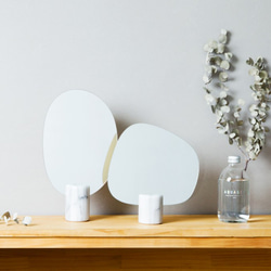 小さな森の鏡セット白い大理石（高い+広い）デザイン家具 1枚目の画像