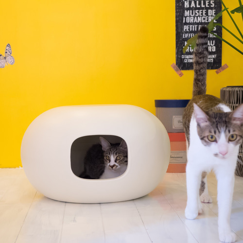 かまくらのようなキャットハウス クッション・ベッド