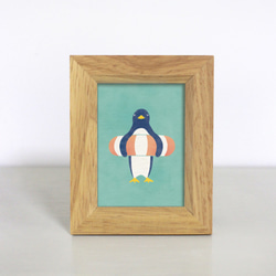 夏のおたのしみ・ペンギン　ミニ額 1枚目の画像