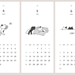 2019カレンダー ねこ（ミニカード・封筒付き） 5枚目の画像