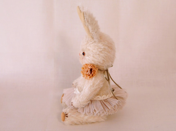 バレリーナを夢見る白ウサギ／テディベア 4枚目の画像