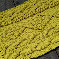 アラン織り ミモザ ロング スカーフ -Mimosa long scarf- 4枚目の画像