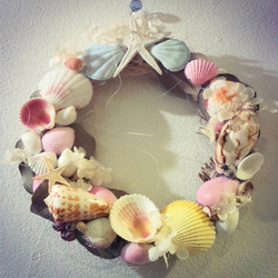Shell wreath (M) pastel colors 1枚目の画像