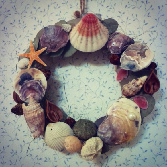 Shell wreath (M) パープル 1枚目の画像