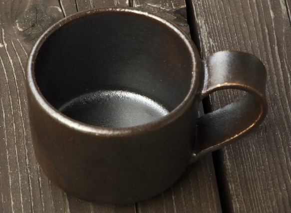 [受注生産]銀黒　コーヒーカップ 2枚目の画像