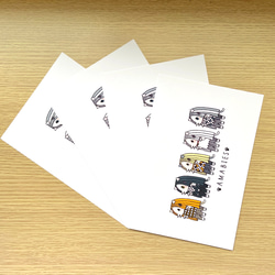 猫猫アマビエさま　ネコビエーズ♡ポストカード4枚セット♡送料無料♡猫の日にも♪ 2枚目の画像