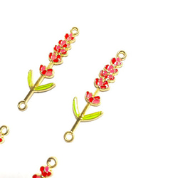 「#3533」 両カン付き 花束 フラワー チャーム パーツ ✴︎ 2個セット 2枚目の画像