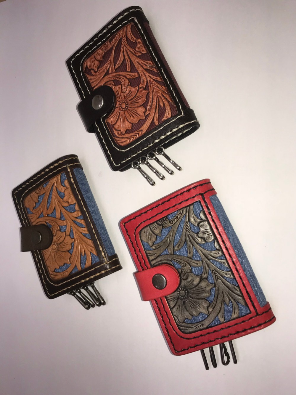 革作品　カービングキーケース