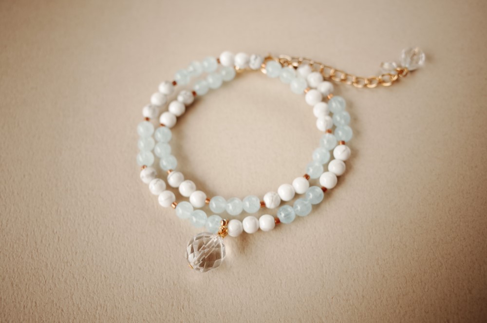 ~Orbit アクアマリン2連ブレスレット