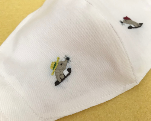 ハンドメイドマスク手刺繍 0_e38c3c290f4e4b8062e05efa3589