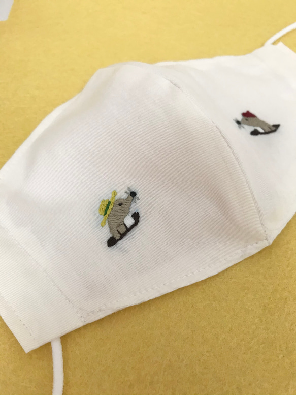 ハンドメイドマスク手刺繍 手刺繍☆マスクケースとティッシュケース | iichi 日々の暮らし