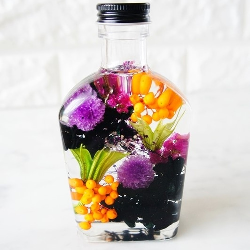 大人ハロウィンハーバリウム ニゲラ 選べるボトル ハーバリウム・植物