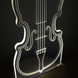 WD Log Night Light &quot;ヴァイオリン&quot;楽器ライト/ミュージックデザイン/オーケストラ/ミュー 2枚目の画像