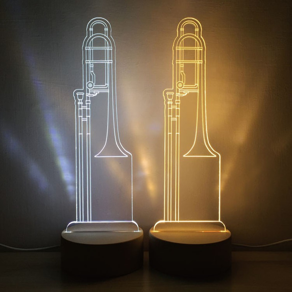 WD Log Night Lights  - トロンボーン楽器用ライト/ミュージックデザイン/オーケストラ/ミュージック/トロン 1枚目の画像