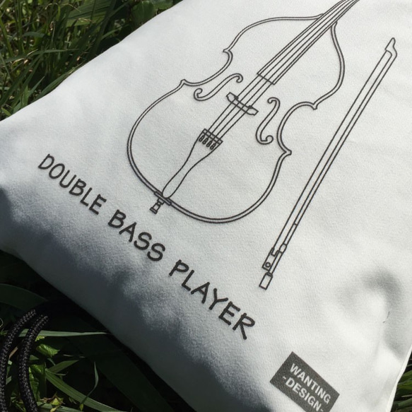 WD 樂器背包《低音大提琴》手提、後背兩用 / 音樂設計 / 樂團 / Music / 棉質背包 / 台灣設計 第2張的照片