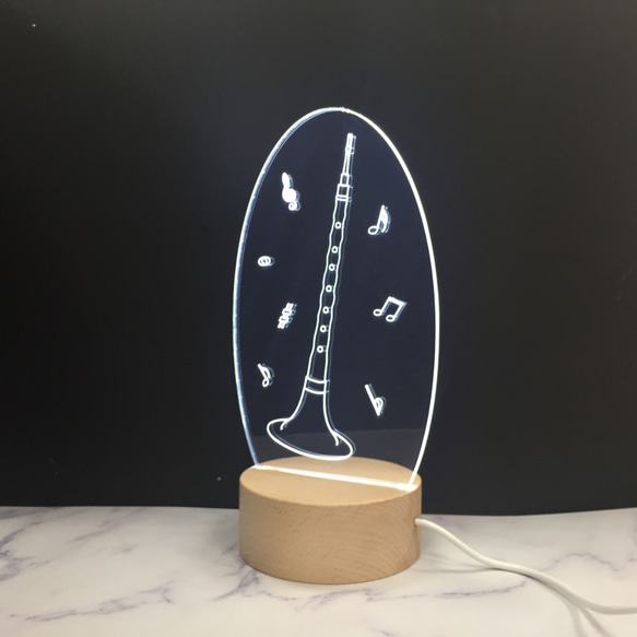 WD Log Night Light &quot;唢呐&quot;楽器ライト/ミュージックデザイン/オーケストラ/ミュージック/ 1枚目の画像