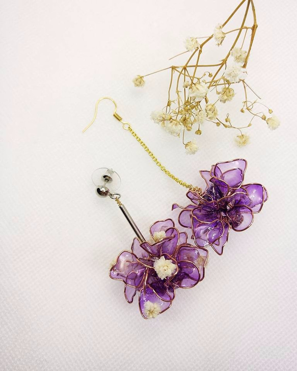 垂吊花球~秋冬款~紫羅蘭 第3張的照片