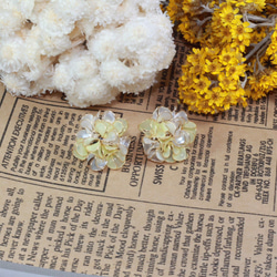 ピグテール2色の花（グースイエロー、パールホワイト） 2枚目の画像