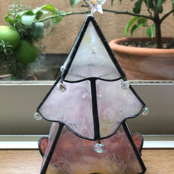 stainedglassのchristmas  treelamp  pink 1枚目の画像