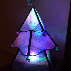 stainedglassのchristmas  treelamp  pink 4枚目の画像