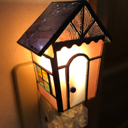 foot&night lamp 森の小さなお家　pink House（お値下げ20%OFF！　フットランプ 3枚目の画像