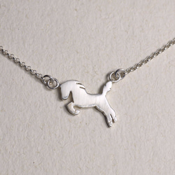 可愛動物園之 - 白馬王子鎖骨鍊 - 925純銀項鍊 可客製化刻字 第6張的照片