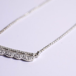 古典花紋系列之 - 古董蕾絲花邊鎖骨鍊 - 925純銀項鍊 第2張的照片