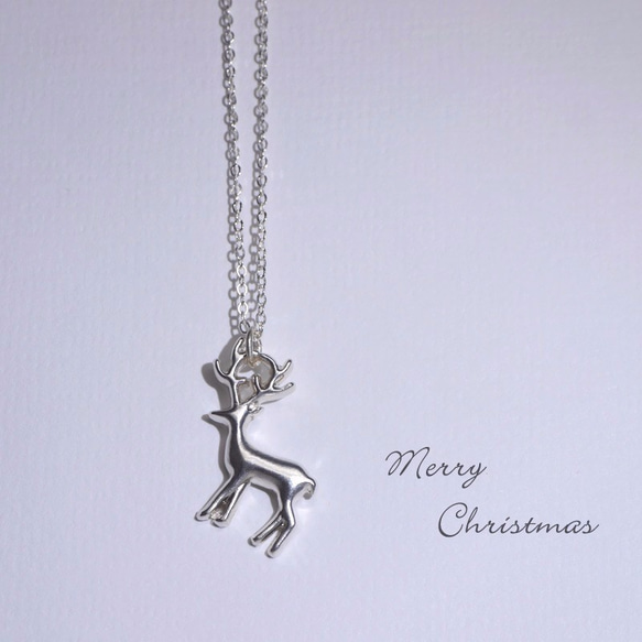 麋鹿項鍊 - 925純銀 可客製化刻字 免費聖誕禮物包裝 第3張的照片