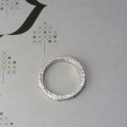 熔岩 - 純銀自然紋理戒指 尾戒無名指戒 第7張的照片