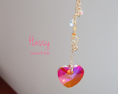 サンキャッチャー♡「ミディアムサファイア♡ハート」