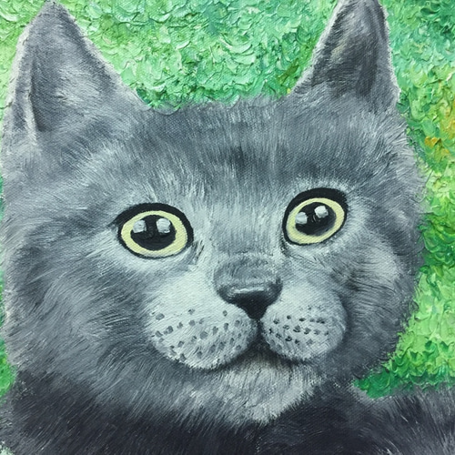 猫と蝶、絵画 絵画 慧雯 通販 4121094｜Creema(クリーマ)