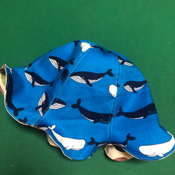 チューリップハット リバーシブル クジラ×タマゴドット size M 53cm 3枚目の画像