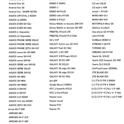 Android用ケースのご説明・【Androidカメラ穴付き専用ケース】対応機種一覧表 3枚目の画像