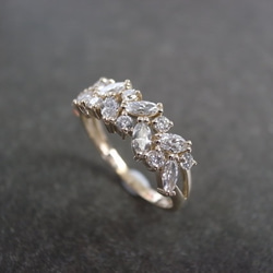 Marquise Ring 14K黃金鑽石戒指 第2張的照片