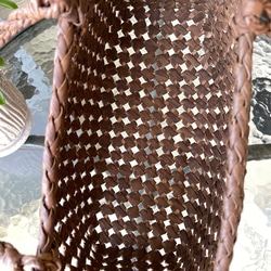 ⑰山葡萄 カゴバック 国産 送料無料　菱形石畳編み ヤマブドウ 籠 バック 7枚目の画像