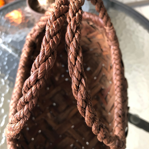 ②山葡萄 籠バック 送料無料 純国産 節入り クロス編み 山ぶどう カゴ  