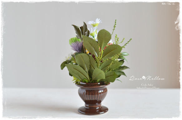 【仏花】プリザーブドフラワー輪菊と小菊のお供え花　ギフトにもお薦めです 5枚目の画像