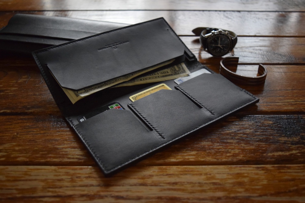 [受注生産品] No.005B [billfold Long]ロングウォレット BLACK