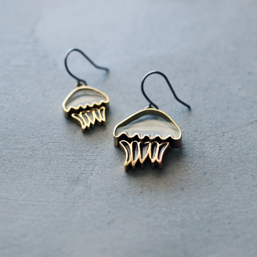 【予約販売中】透明なくらげと小くて透明なくらげ｜ピアス｜イヤリング｜P578